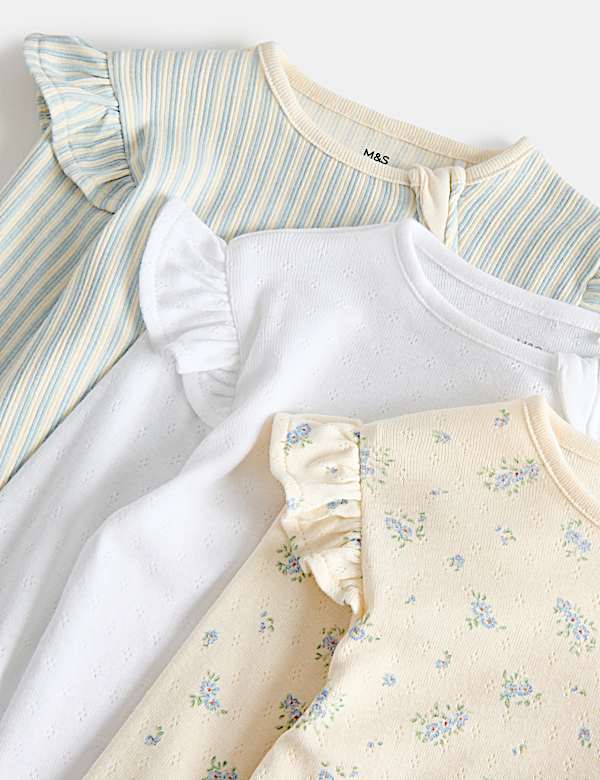 3 Pack Cotton Rich Sleepsuits (6&frac12;lbs-3 Yrs)