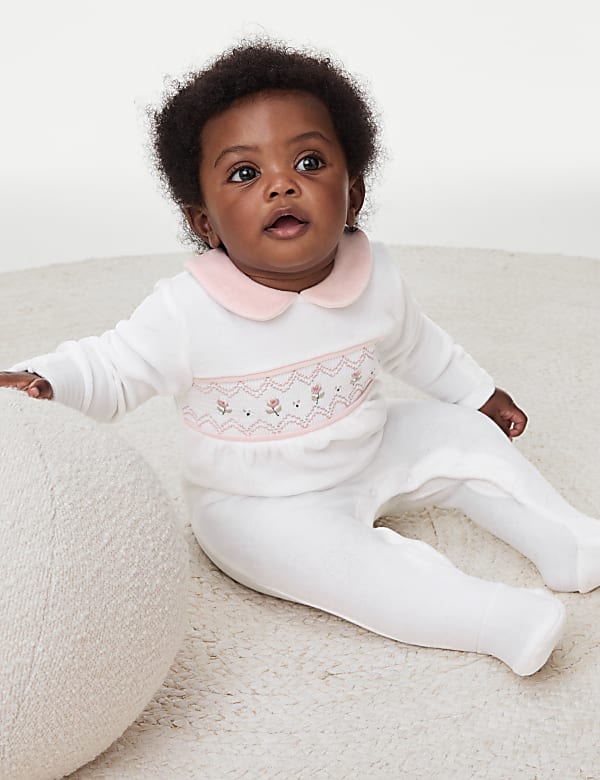 Floral baby grows top