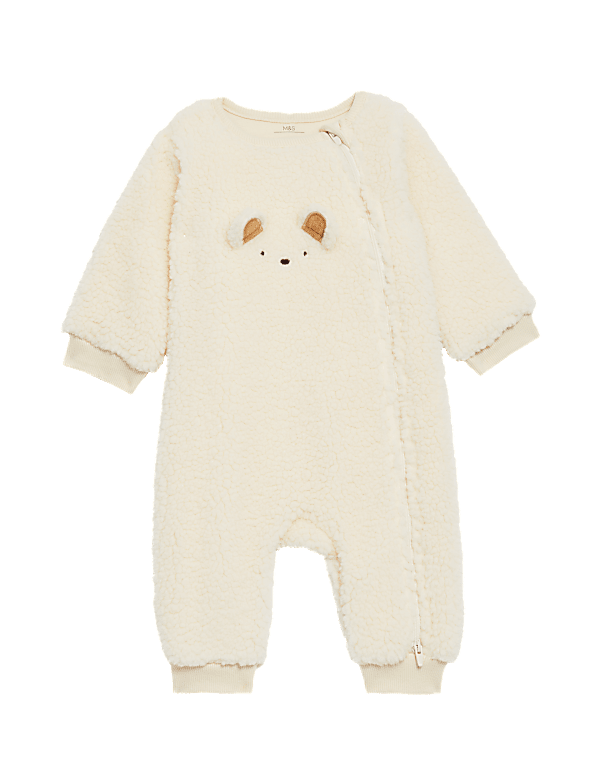 Fleece Bear Face Sleepsuit (7lbs-3 Yrs)