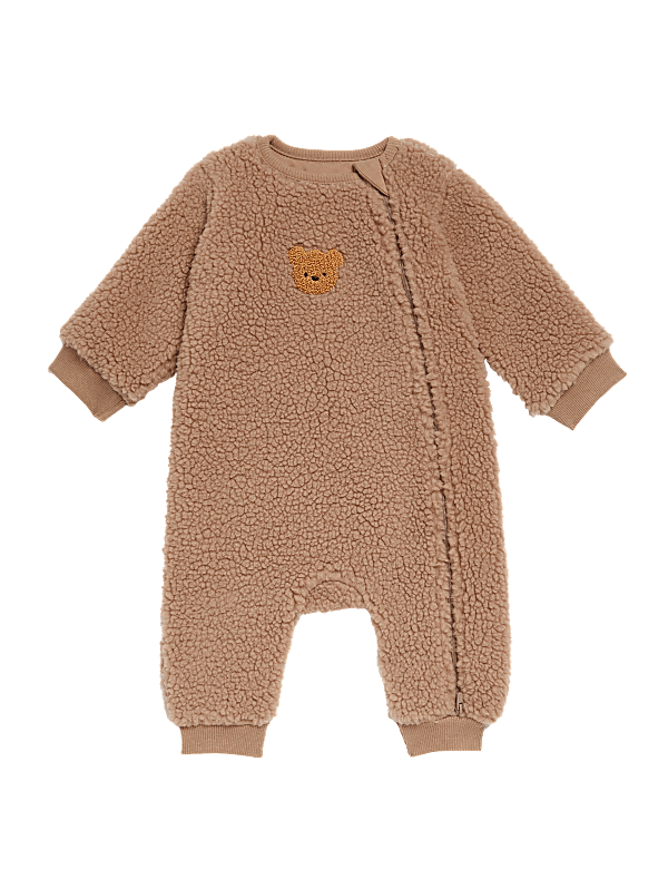 Fleece Bear Face Sleepsuit (7lbs-3 Yrs)