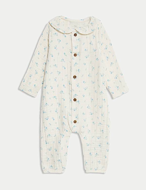 Pure Cotton Floral All in One (0-12 Mths) - CZ