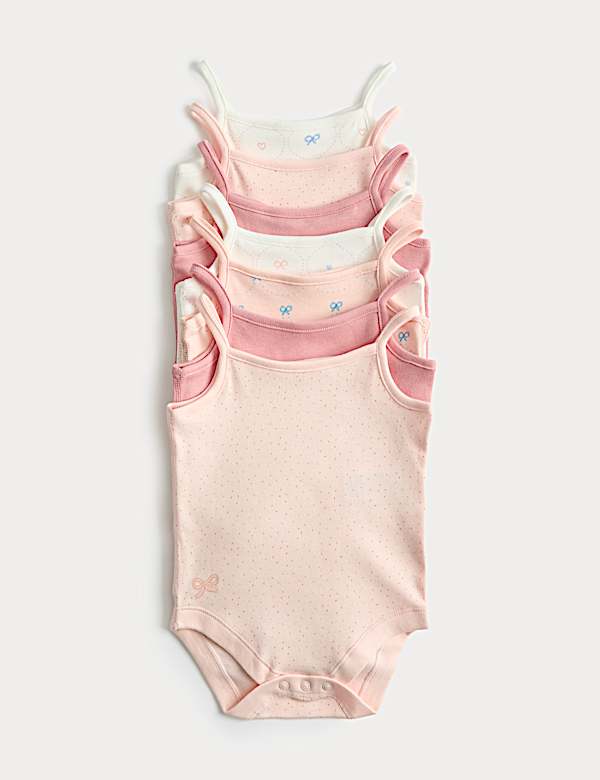 7 Pack Pure Cotton Bodysuits (7lbs-3 Yrs)