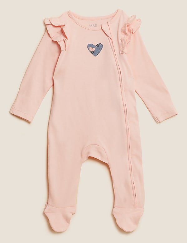 2pk Pure Cotton Leopard Sleepsuits (0-3 Yrs)