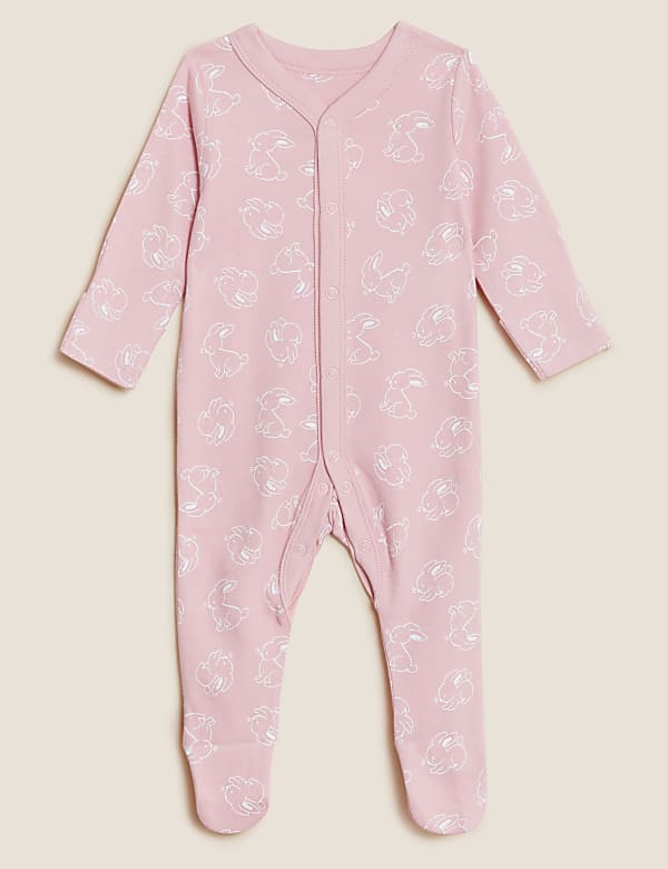 3pk Pure Cotton Printed Sleepsuits (5lbs-3 Yrs)