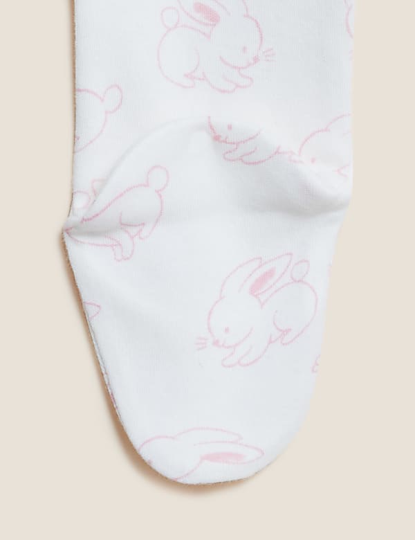 3pk Pure Cotton Printed Sleepsuits (5lbs-3 Yrs) - NL