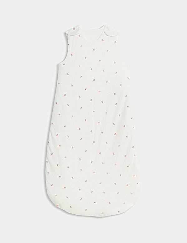 Pure Cotton 1.5 Tog Rosebud Print Sleeping Bag (0-3 Yrs) - VN