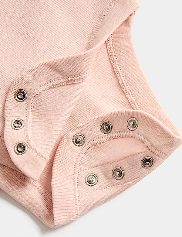 5 Pack Pure Cotton Plain Long Sleeve Bodysuits (7lbs-3 Yrs)