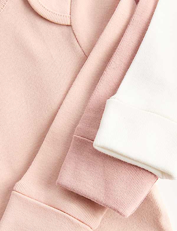 5 Pack Pure Cotton Plain Long Sleeve Bodysuits (7lbs-3 Yrs)