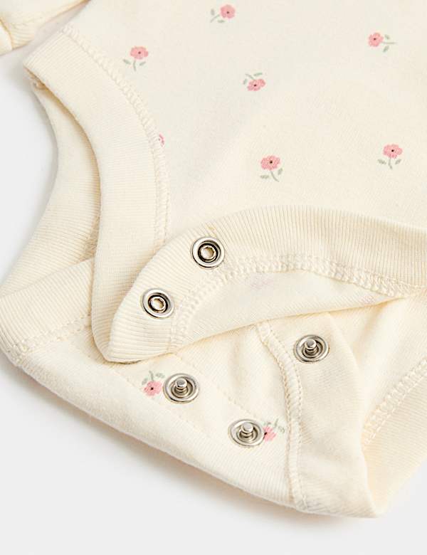 3 Pack Floral Long Sleeve Bodysuits (7lbs-3 Yrs)