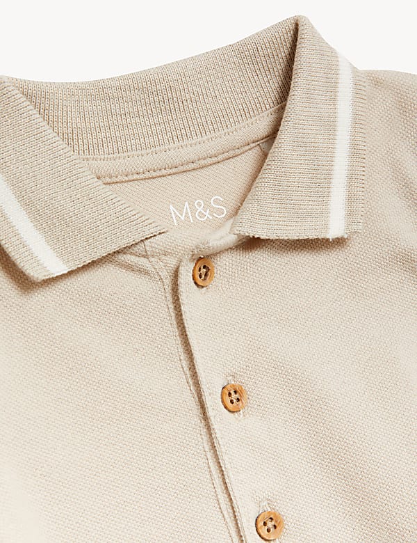 3pk Pure Cotton Polo Bodysuits (0-3 Yrs)
