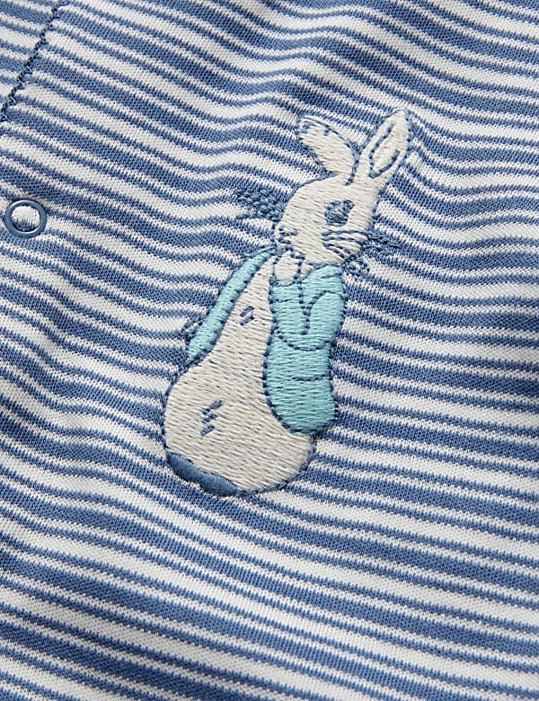 2pk Pure Cotton Peter Rabbit™ Sleepsuits (0-3 Yrs)