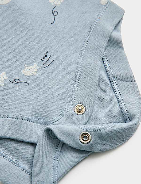 7 Pack Pure Cotton Patterned Bodysuits (7lbs-3 Yrs)