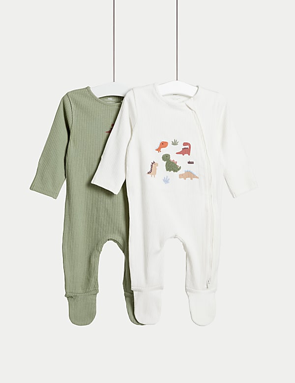 Lot de 2&nbsp;dors-bien en coton à motif dinosaure (jusqu'au 3&nbsp;ans) - LU
