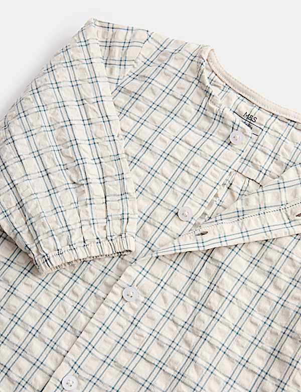 3 Piece Gingham Outfit & Hat Set (0-2 Yrs)