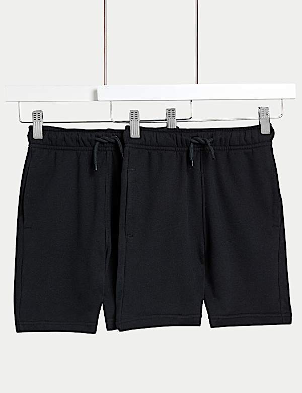 Adaptive – 2er-Pack Shorts mit hohem Baumwollanteil (2–16 J.) - AT