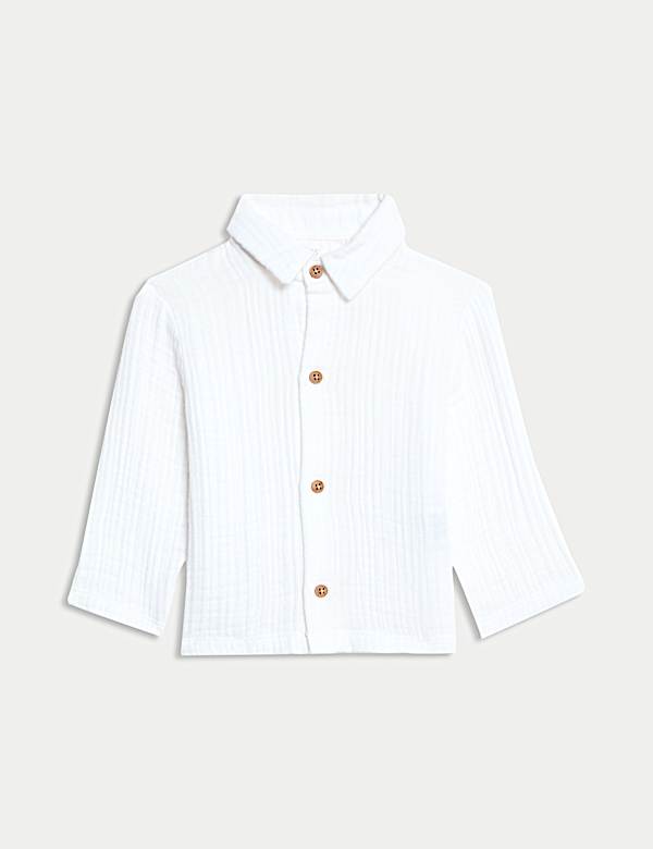 Σύνολο με σορτς από σύμμεικτο λινό, σετ των 3 (3 κιλά - 12 μηνών) - GR