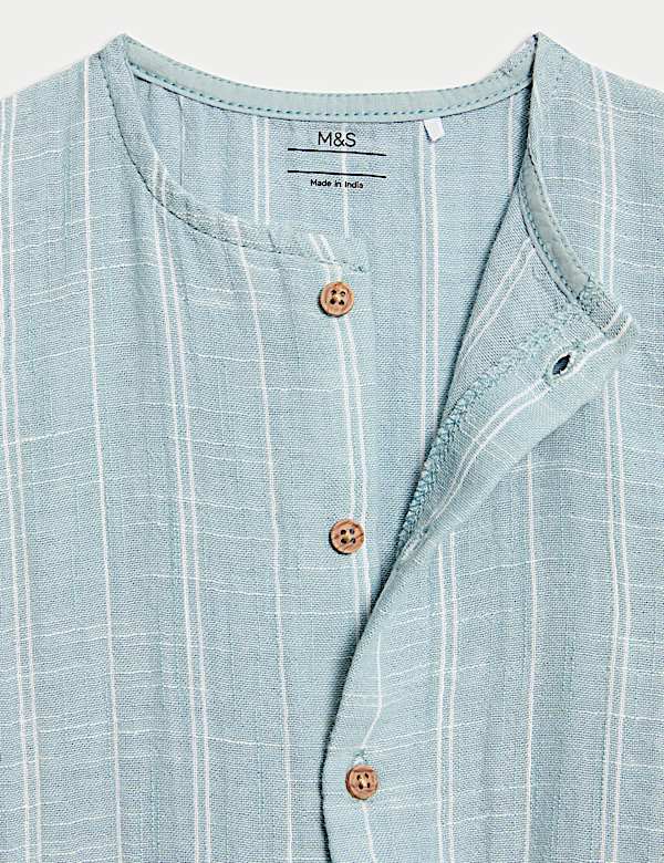 Ensemble 2 pi&egrave;ces avec barboteuse &agrave; rayures et chaussettes (jusqu&rsquo;au 12 mois) - FR