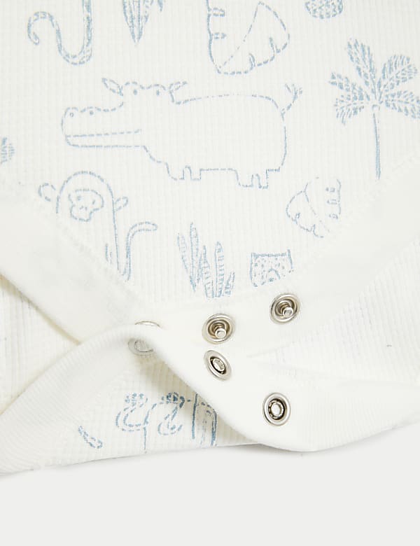 5pk Pure Cotton Animal Bodysuits (6½lbs-3 Yrs)