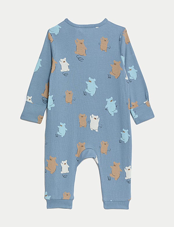 2pk Cotton Rich Bear Sleepsuits (6&frac12;lbs - 3 Yrs) - AU