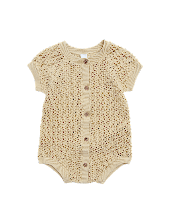 Pure Cotton Unisex Knitted Romper (7lbs-2 Yrs)
