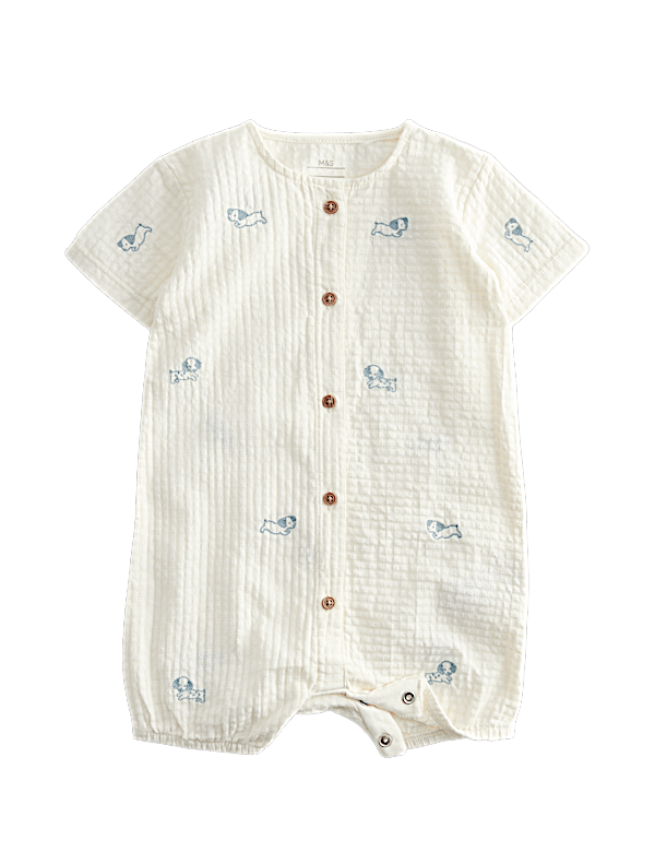 2 Piece Pure Cotton Romper & Socks Outfit (7lbs-2 Yrs)