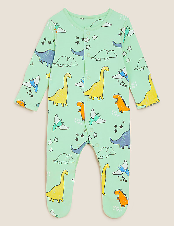 3pk Pure Cotton Printed Sleepsuits (6½lbs - 3 Yrs)