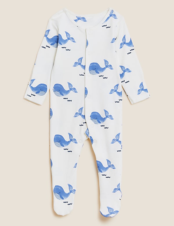 3pk Pure Cotton Printed Sleepsuits (61/2 lbs - 3 Yrs)