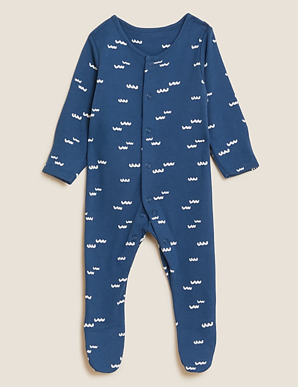 3pk Pure Cotton Printed Sleepsuits (61/2 lbs - 3 Yrs)