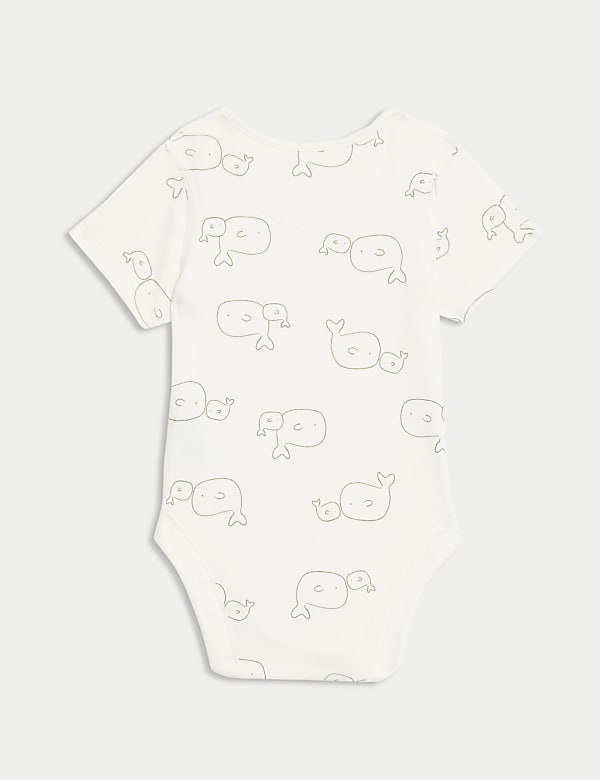 7pk Pure Cotton Patterned Bodysuits (5lbs-3 Yrs)