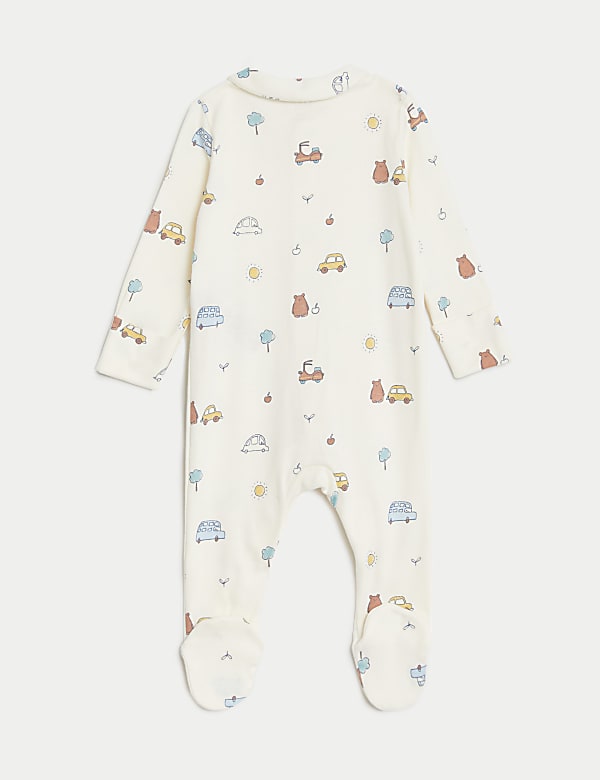 2pc Pure Cotton Printed Sleepsuit & Hat Set (7lbs-1 Yrs)