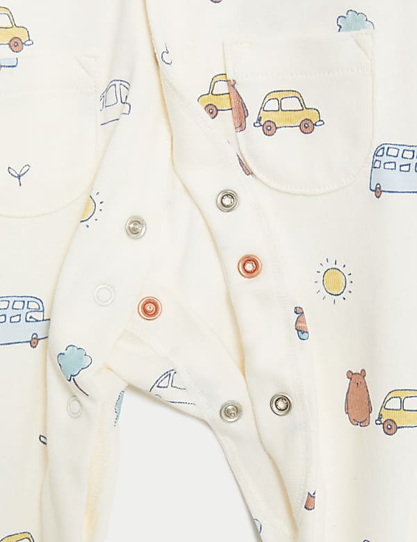 2pc Pure Cotton Printed Sleepsuit & Hat Set (7lbs-1 Yrs)