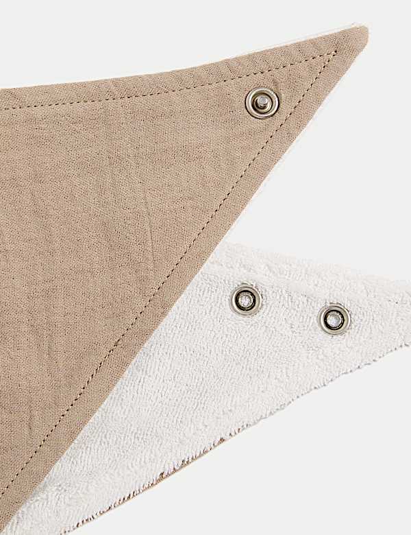 מארז 3 סינרים לתינוקות מבד עשיר בכותנה בהדפס עלים - IL