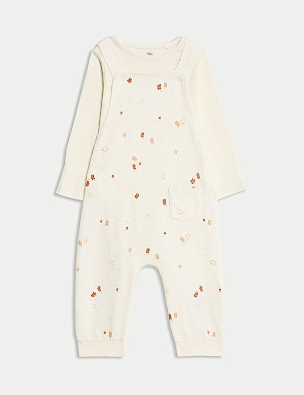 2pc Pure Cotton Leaf Outfit (0-12 Mths) - HU