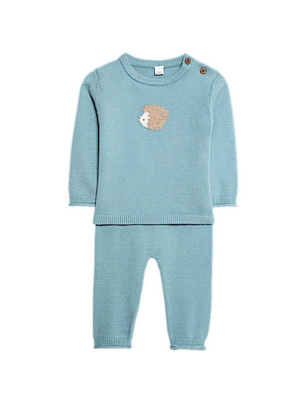 2pc Knitted Hedgehog Outfit (0-12 Mths)