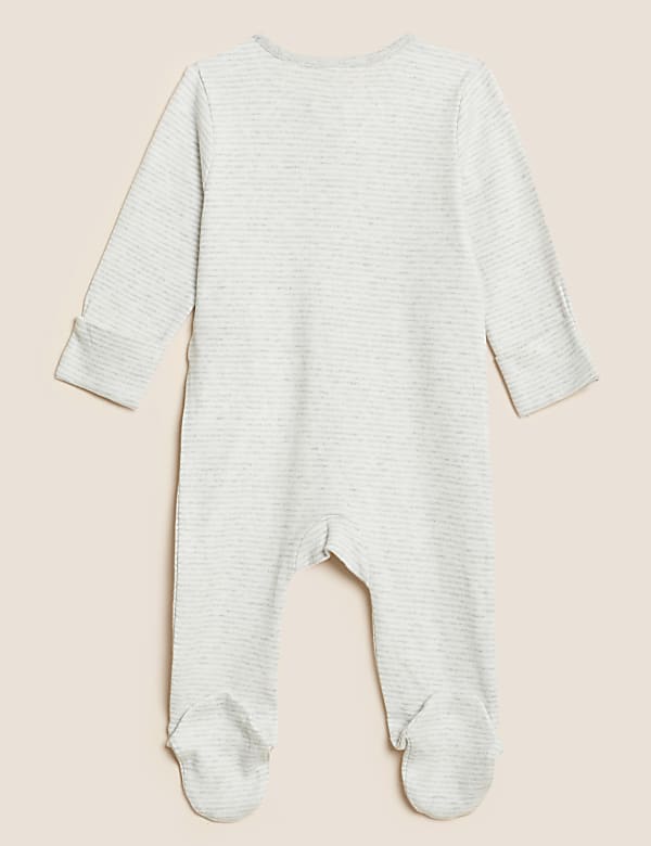 2pk Pure Cotton Dinosaur Sleepsuits (0-3 Yrs)