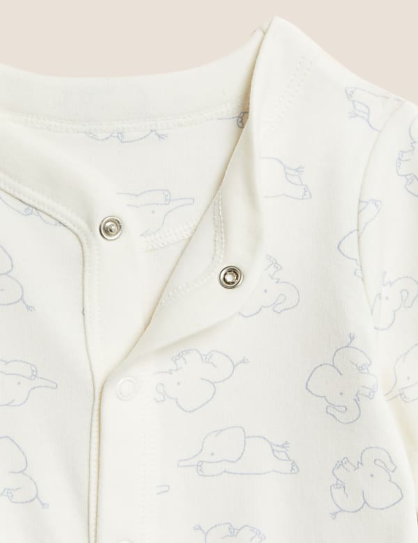 3pk Pure Cotton Sleepsuits