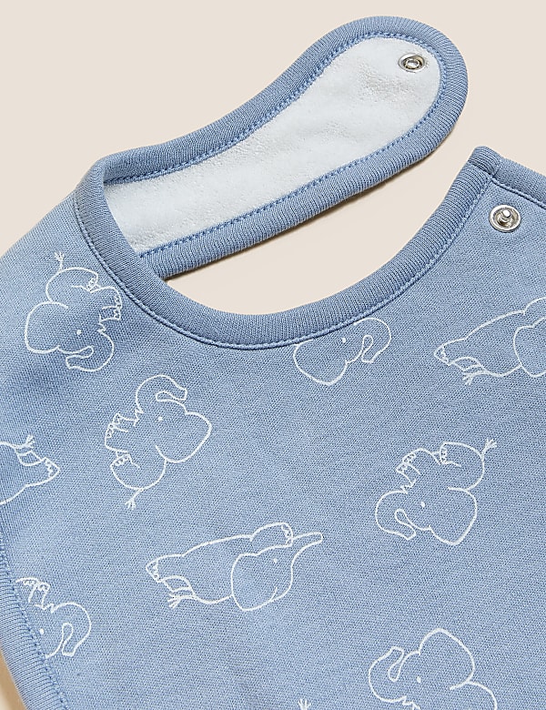 5pk Pure Cotton Bibs