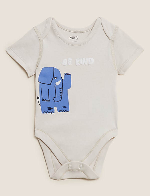 3pk Pure Cotton Safari Bodysuits (6½lbs - 3 Yrs)