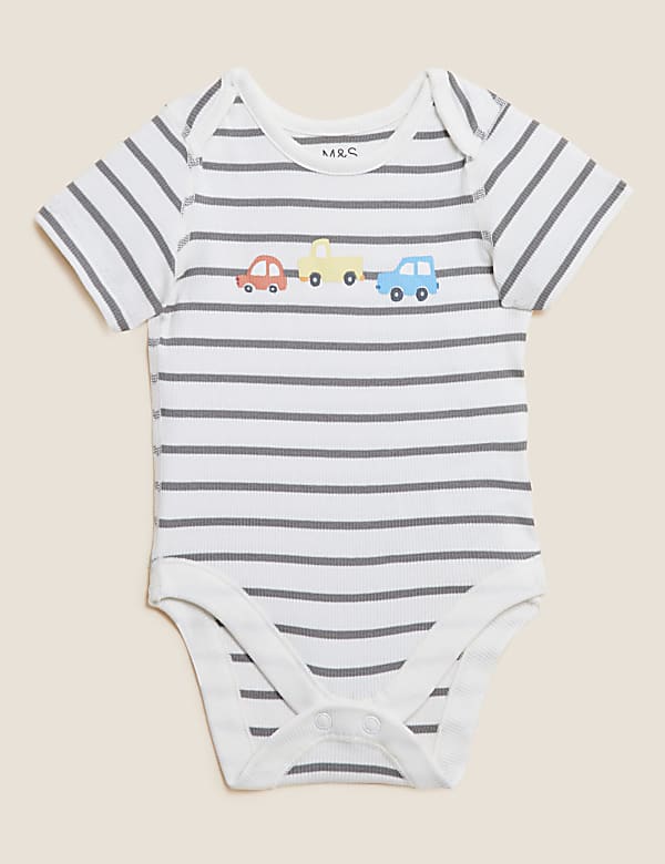 3pk Cotton Rich Transport Bodysuits (61/2 lbs - 3 Yrs)