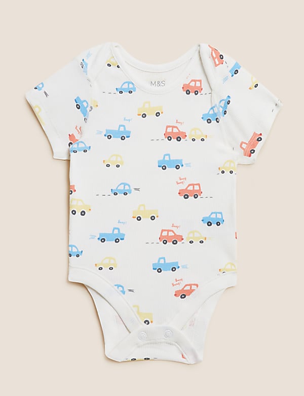 3pk Cotton Rich Transport Bodysuits (61/2 lbs - 3 Yrs)