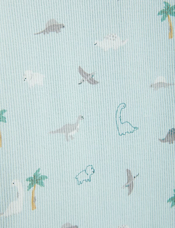 3pk Cotton Rich Dinosaur Bodysuits