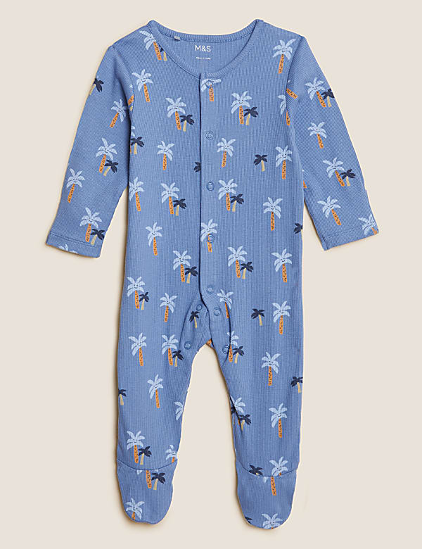 3pk Cotton Rich Dinosaur Sleepsuits