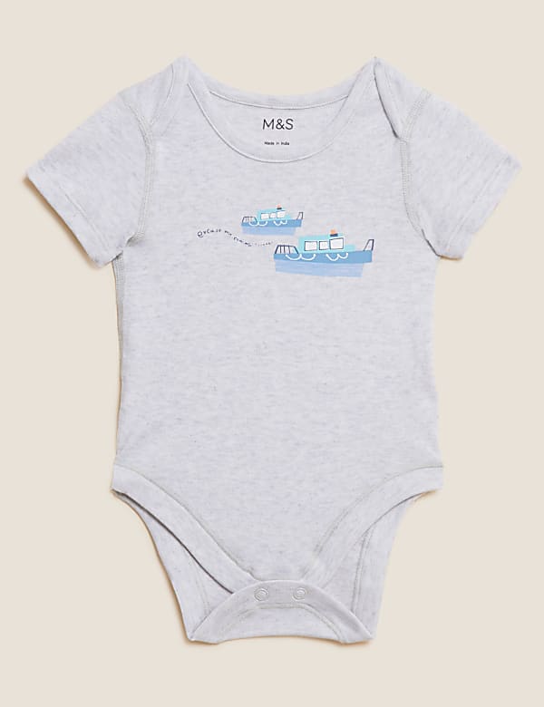 3pk Pure Cotton Animal Bodysuits (6½lbs - 3 Yrs)