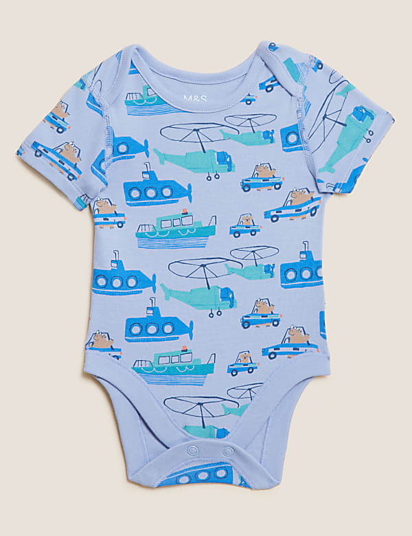 3pk Pure Cotton Animal Bodysuits (6½lbs - 3 Yrs)