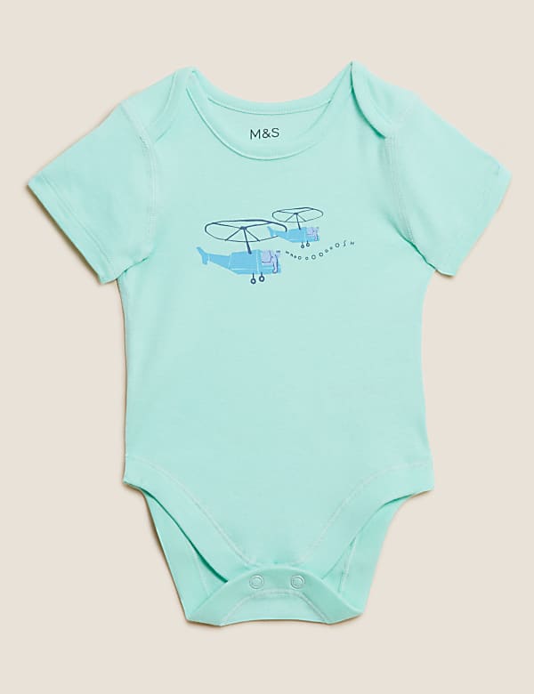 3pk Pure Cotton Animal Bodysuits (6½lbs - 3 Yrs)