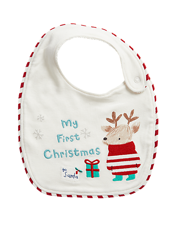 My First Christmas Dribble Bib