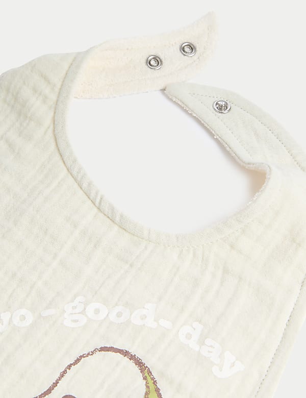3pc Pure Cotton Food Bibs - NL