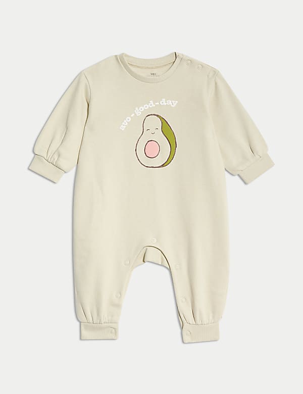 Cotton Rich Slogan Romper (0-3 Yrs) - GR