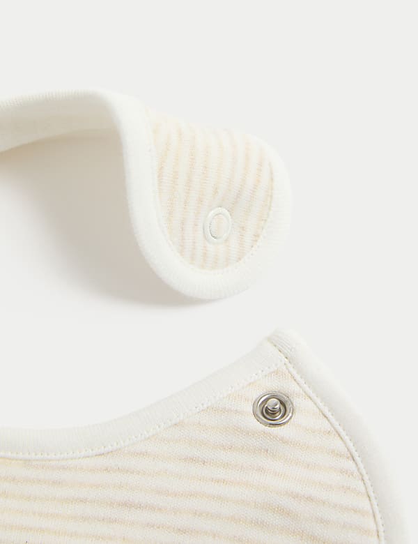 5pk Pure Cotton Printed Bibs - AL