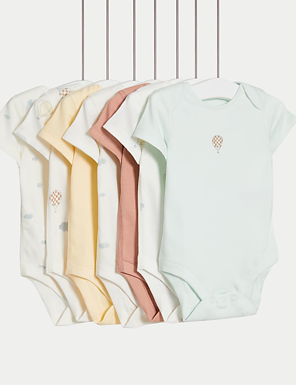 7pk Pure Cotton Print Bodysuit (0-3 Yrs) - FR